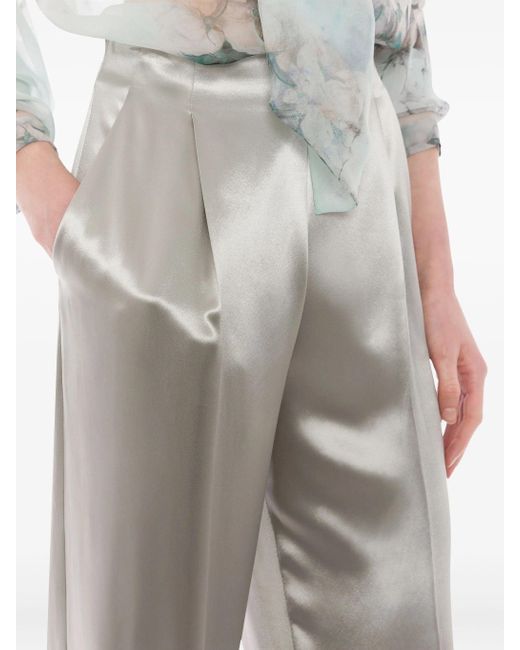 Alberta Ferretti Gray Pant