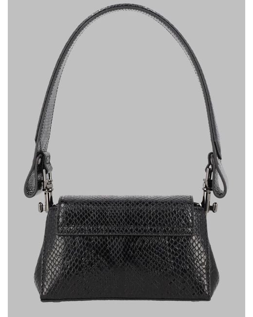 Vivienne Westwood Gray Snake-Embossed Shoulder Bag