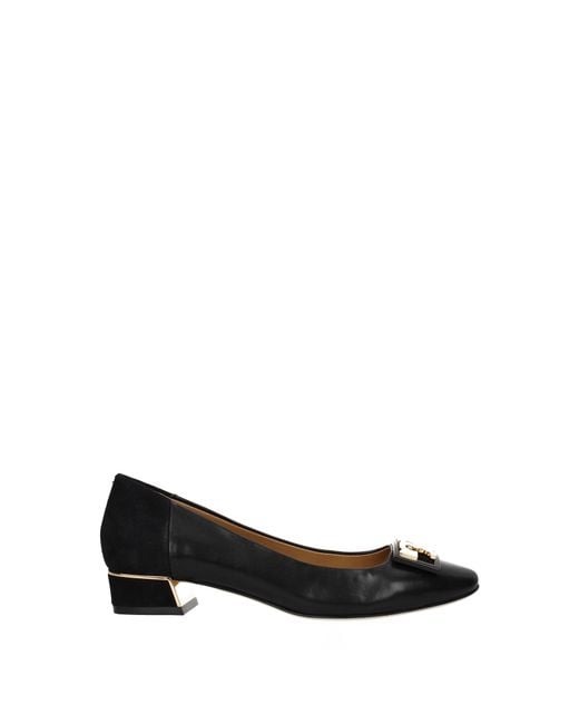 Tory Burch Black Leather Ballet Flats