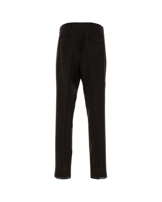 Prada Black Dark Wool Pant for men