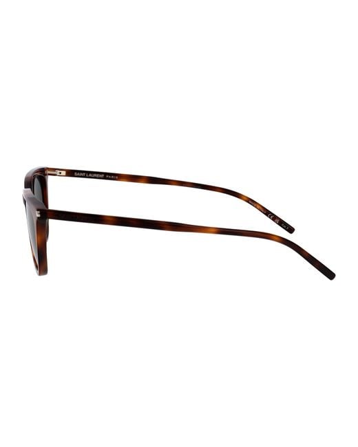 Saint Laurent Multicolor Thin Acetate Cat Eye Sunglasses