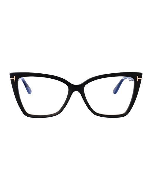 Tom Ford Black Cat Eye Optical Ft5844 B 005
