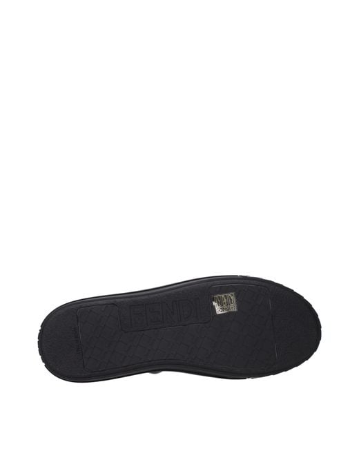 Fendi Black Domino Sneakers Leather for men