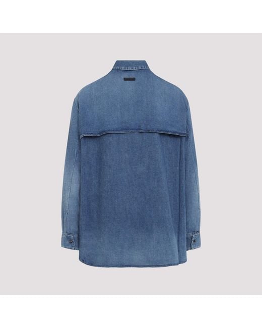 Fear Of God Blue Denim Shirt for men