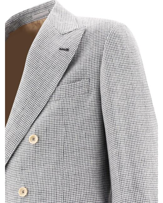 Brunello Cucinelli Gray Linen Suit