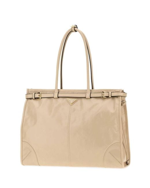 Prada Natural Sand Leather Shoulder Bag