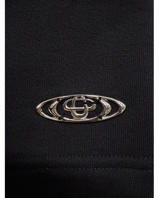 Casablanca Black Cotton Shorts With Logo