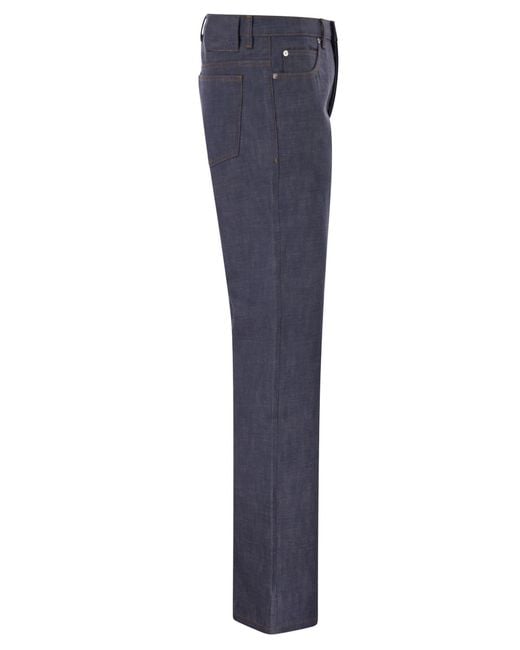 A.P.C. Blue Cotton Denim Flared-Leg Jeans
