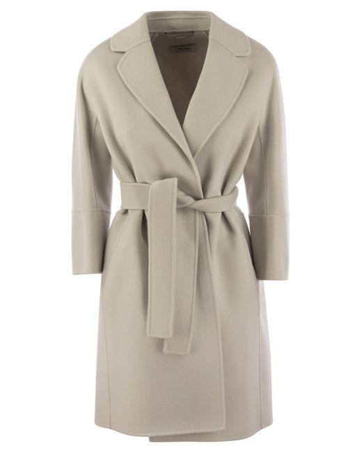 Max Mara Arona Virgin Wol Coat in het Gray