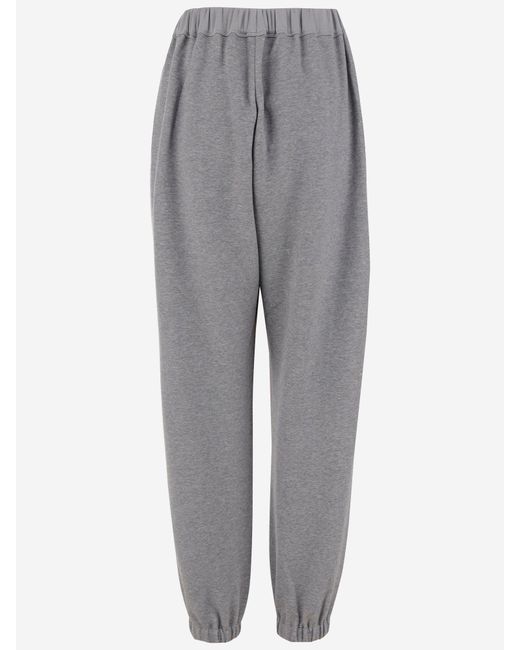 Carven Gray Cotton Blend Jogging Trousers