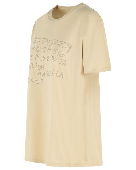 Maison Margiela Natural Ivory Cotton T-Shirt