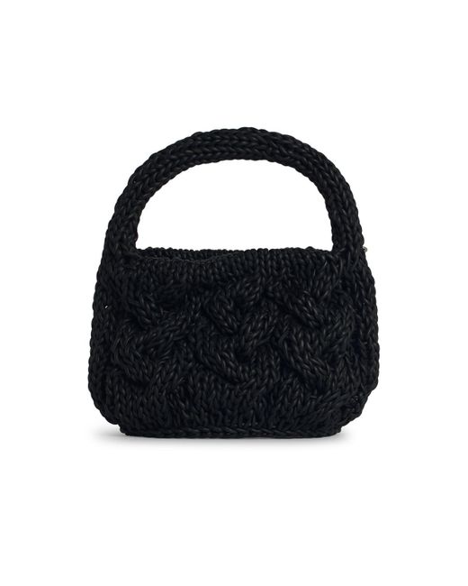 J.W. Anderson Blue JW Anderson 'Strick' Black Lear Tasche
