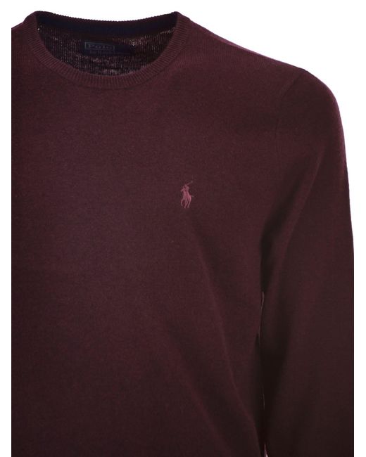 Polo Ralph Lauren Brown Wool Crew Neck Jumper for men