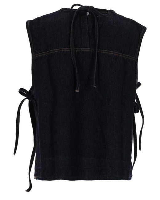 AMISH Black Sleeveless Top