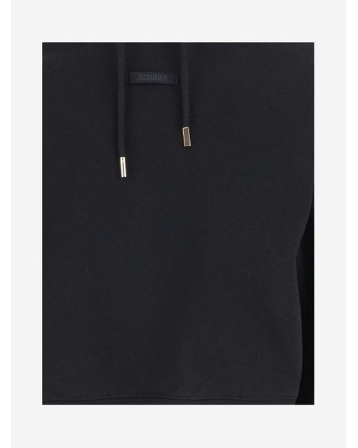 Jacquemus The Gros Grain Sweater Met Trekkoord Capuchon in het Blue
