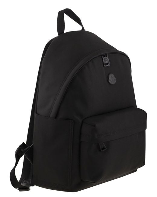 Moncler Black New Pierrick Water Repellent Backpack for men