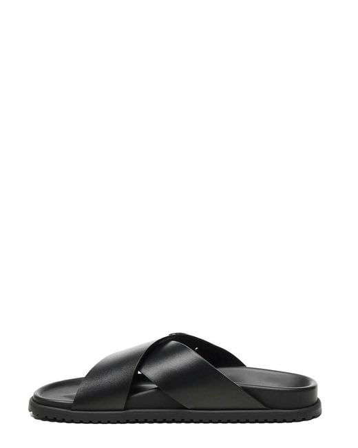 Dolce & Gabbana Black Calfskin Sandal for men