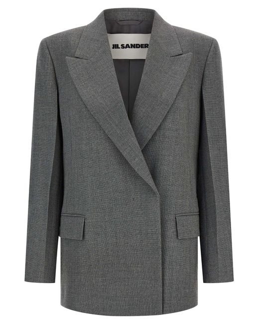 Jil Sander Wool Blazer in het Gray