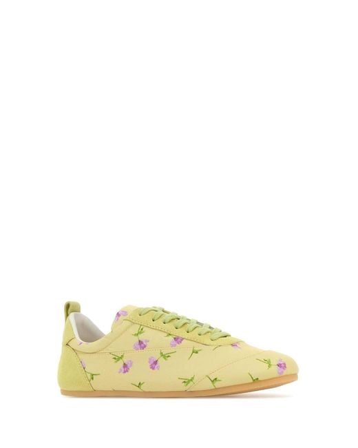 Jil Sander Yellow Lace Up Sneakers