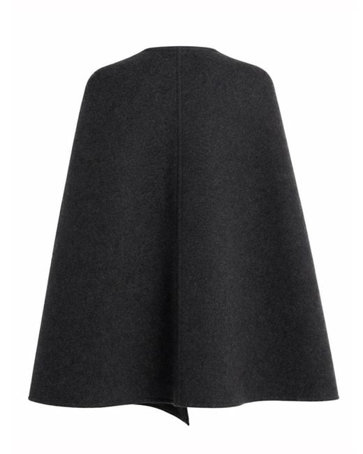 Gucci Black Wool And Silk Cape With Clamp