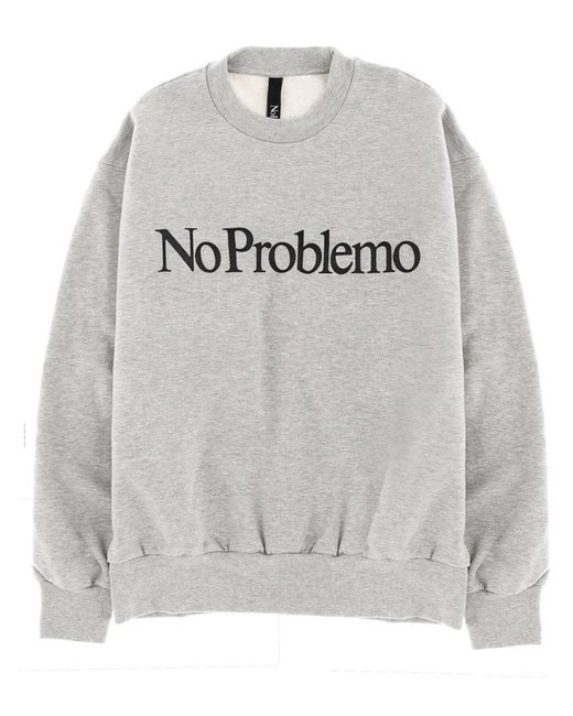 No Problemo Gray Sweatshirt With Logo