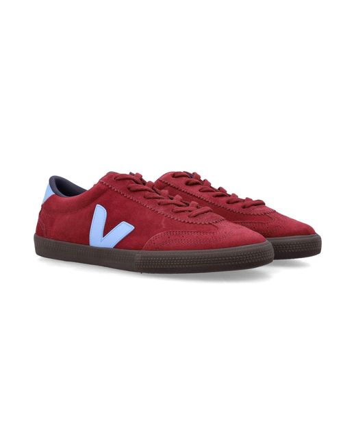 Veja Red Volley Suede Grenat Aqua Eagle Sneakers