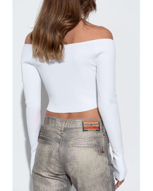 DIESEL White Oval D Top for men
