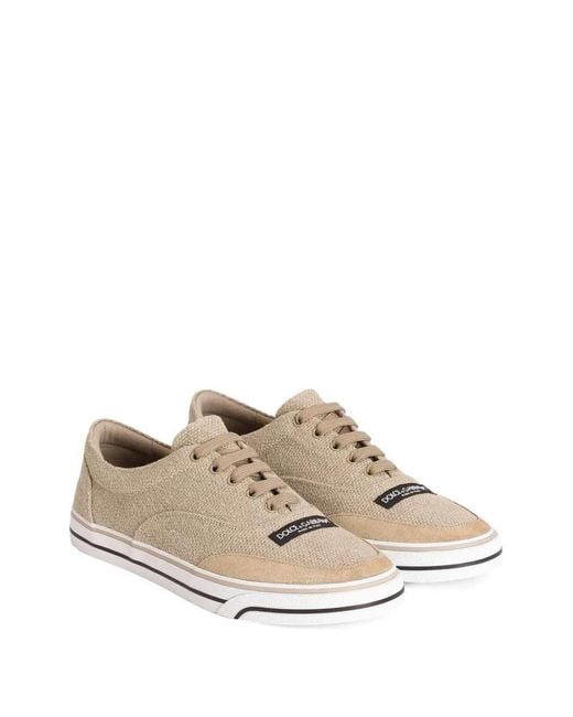 Dolce & Gabbana Natural Dg Sailing Linen Sneakers
