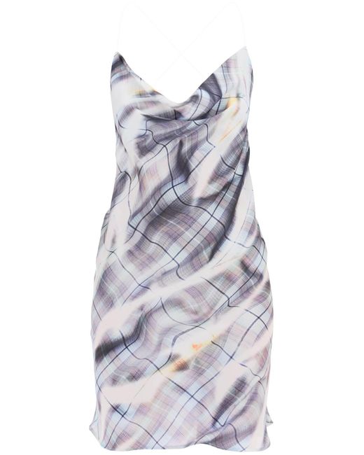 Y. Project Gray Satin Slip Dress für elegant