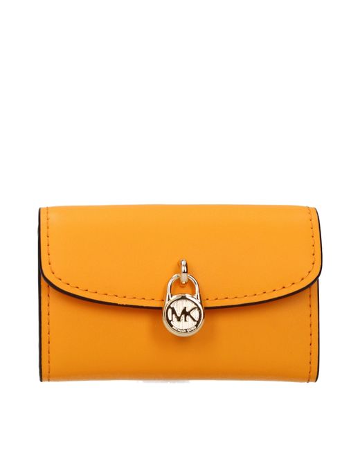 Michael Kors Orange Lyra Leather Wallet