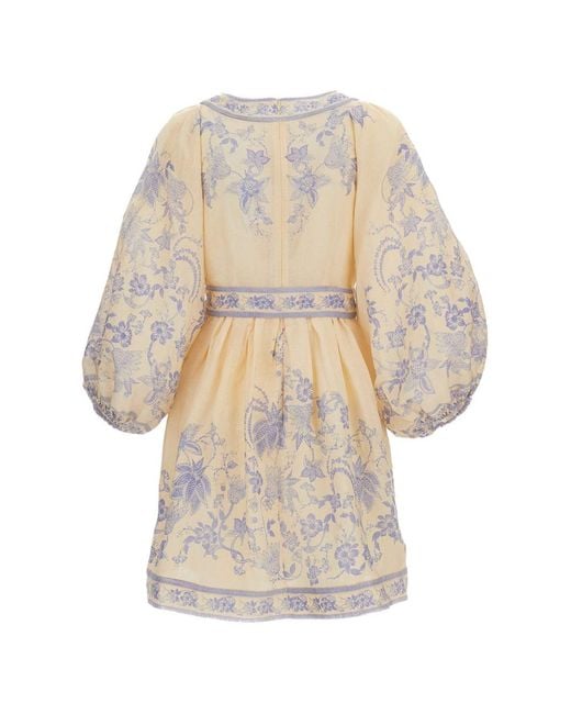Zimmermann White Indra Linen Mini Dress