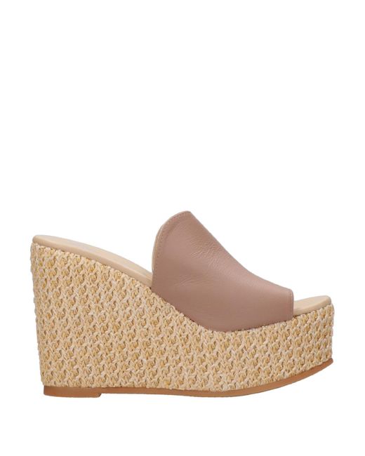 Espadrilles Brown Sandalen Lederbraun