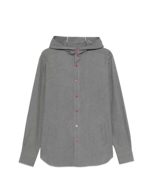 Kiton Overhemd Met Capuchon in het Gray voor heren