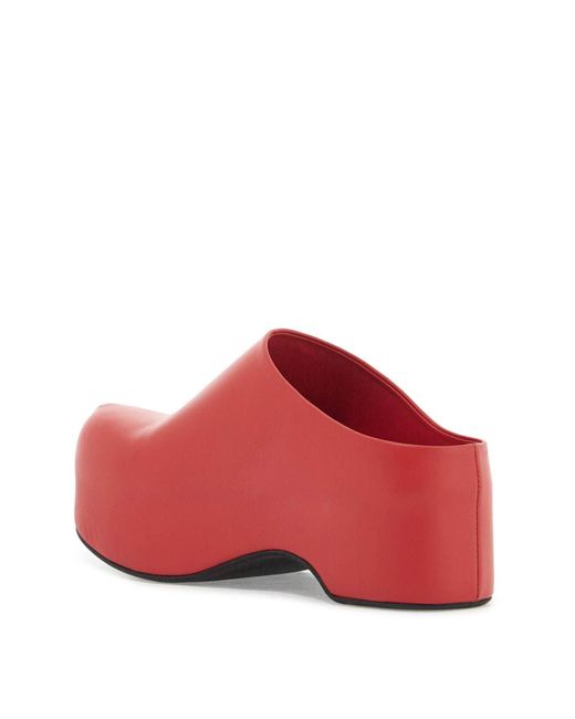 Marni Red Chunky Clog Sabot With