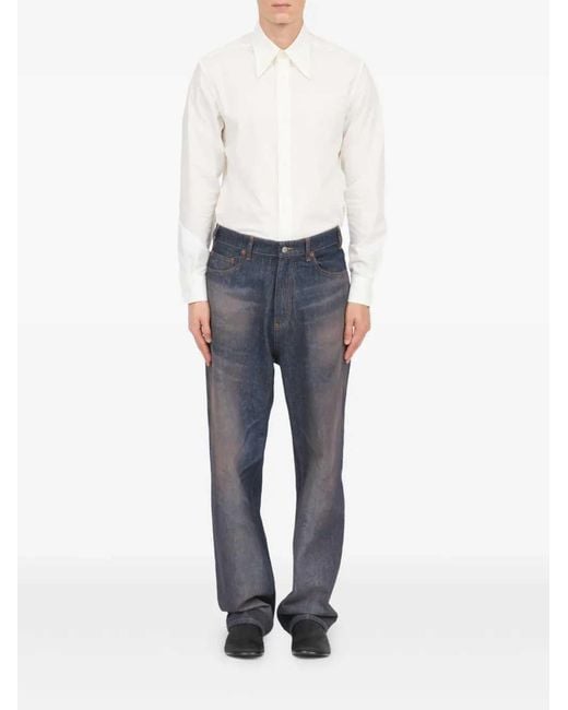 MM6 by Maison Margiela Blue Faded Effect Jeans