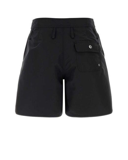 Prada Black Solid Shorts