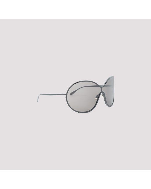 Alaïa Metallic Round Metal 93 Sunglasses