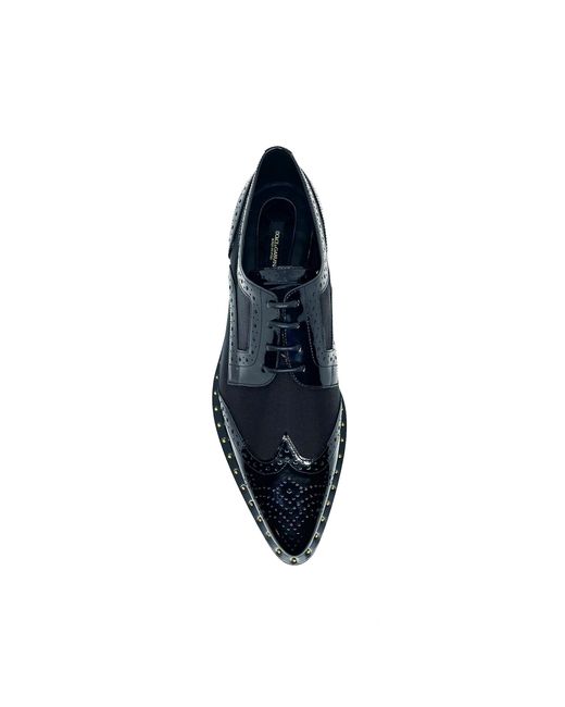 Dolce & Gabbana Blue Millenials Leather Flats