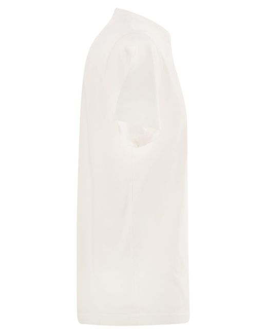 Mc2 Saint Barth White T-Shirt With Chest Print for men