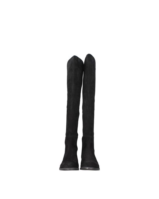 Stuart Weitzman Black Stivali Donna Camoscio Nero for men