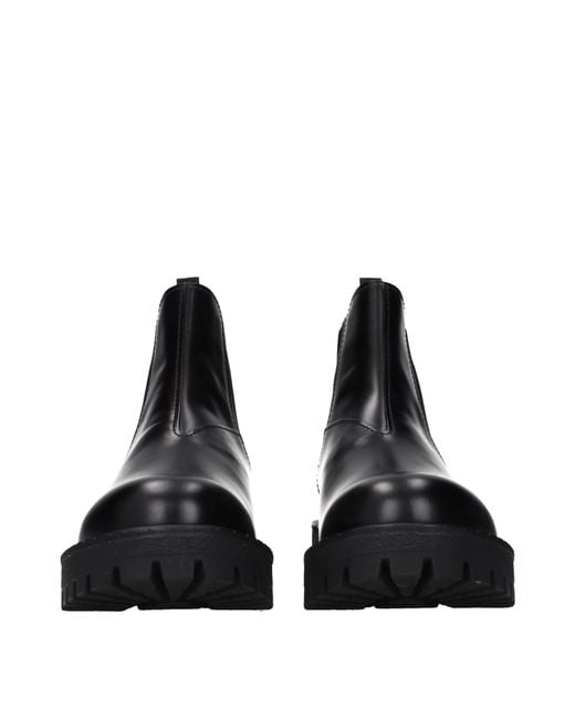 Prada Black Ankle Boots Leather