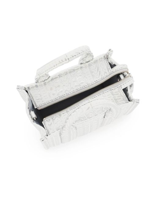 Marc Jacobs Die Monogramm Metallische Mini -tasche in het White