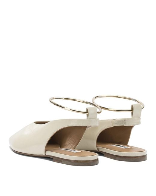 Jil Sander White Ballett-Slingbacks
