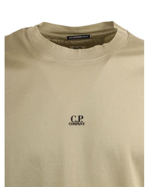 C P Company Natural T Shirts Short Sleeve