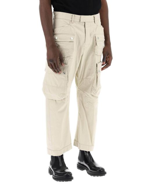 DSquared² Natural Multi Pocket Cargo Pants