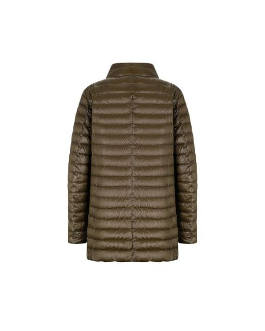 Herno Green Ultralight Reversible A-Line Down Coat
