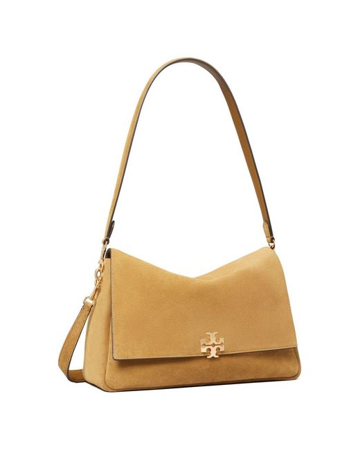 Tory Burch Metallic Charlie Suede Crossbody Bag