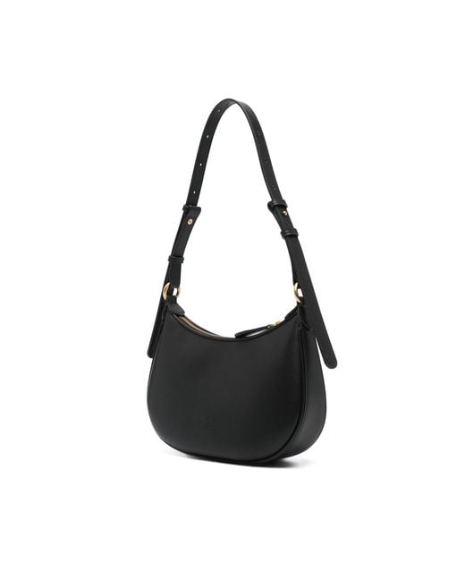 Pinko Black Mini Love Bag Half Moon Simply/Antique