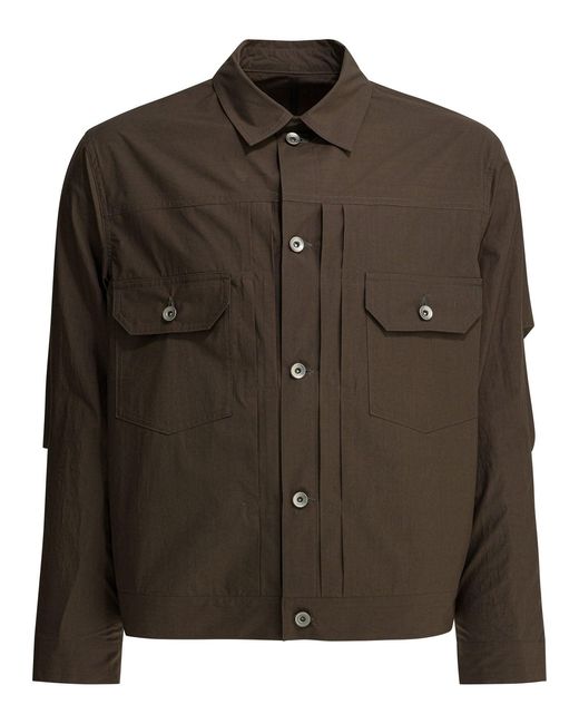 Sacai "typewriter" Overshirtjack in het Brown