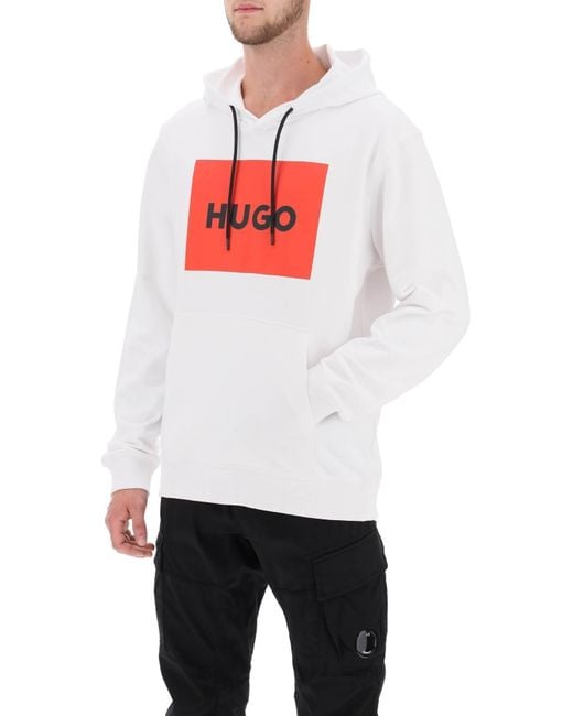 Logo Box Hoodie HUGO pour homme en coloris Red